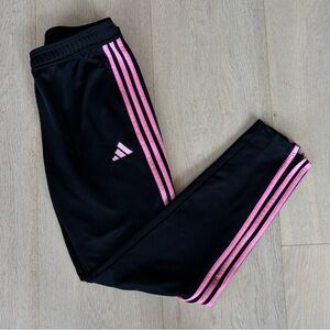 Adidas Black and Pink Track Pants